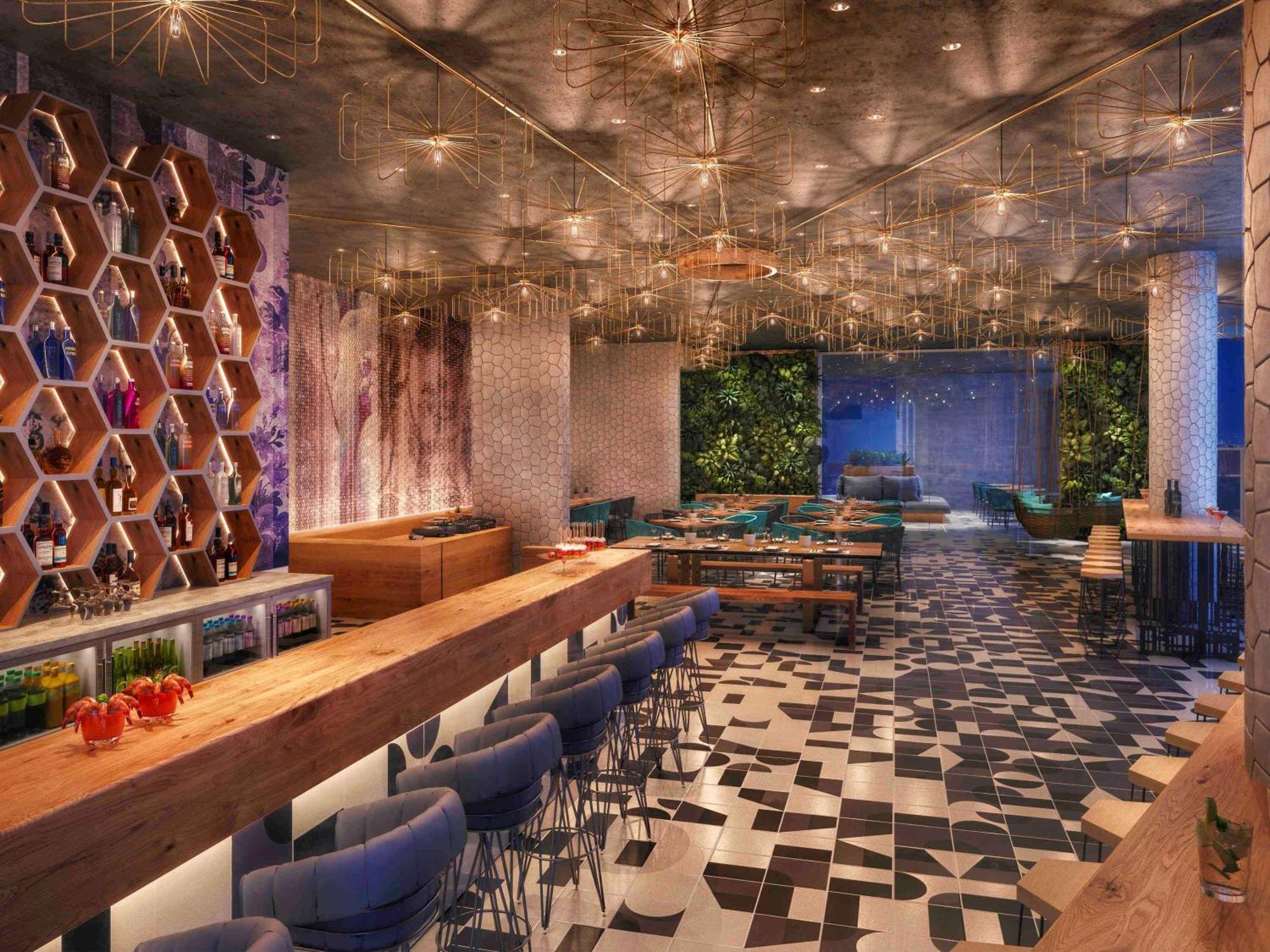 Moevenpick Hotel & Apartments Ghala Muscat Exteriör bild The bar at the restaurant